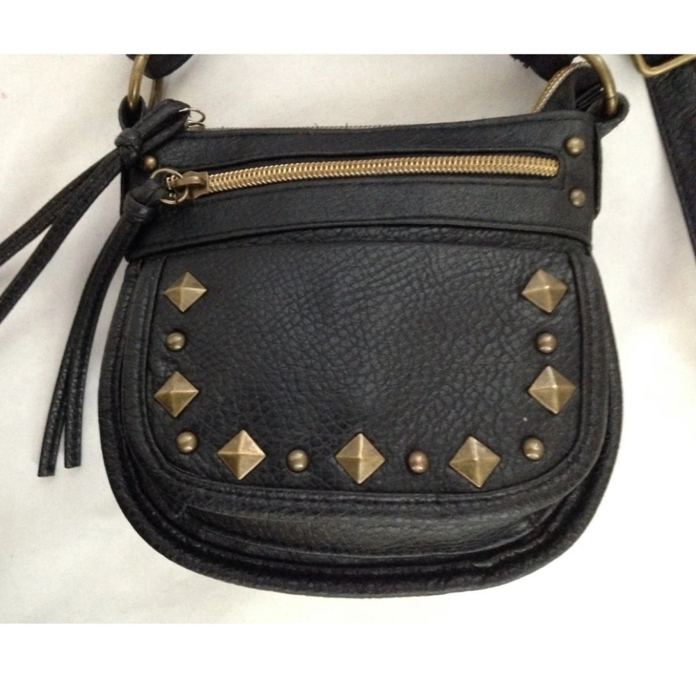 American Rag Vegan Leather Mini Crossbody Black